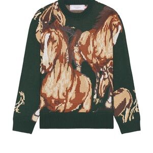 HOUSE OF SUNNY NWT Green Wild Horse Pattern Sweater
